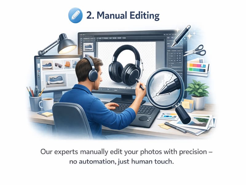 PathClips editor manually editing a product photo
