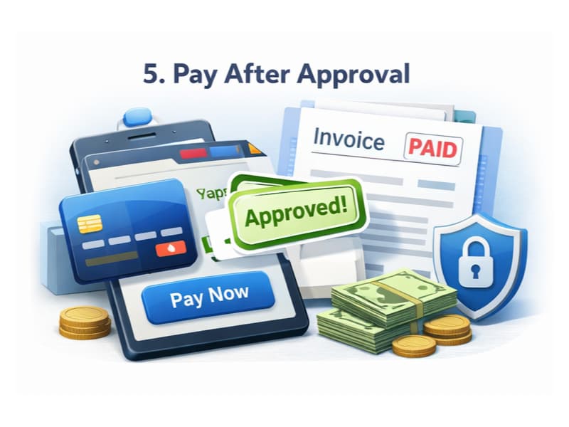 Payment and final image download after approval