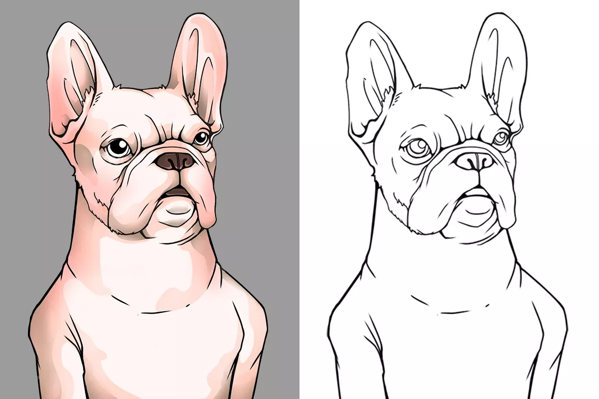 Vector Conversion Service before and after example